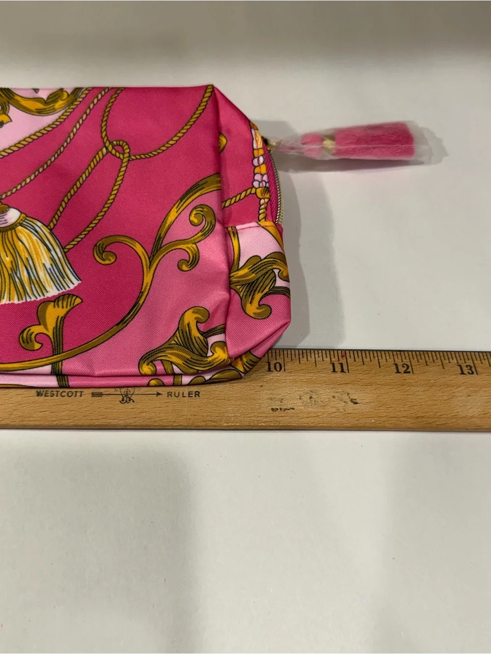 Estée Lauder Pink Printed Tassel Cosmetic Clutch - Women Bags new